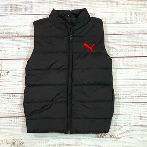 Kids Puma Black Puffer Vest